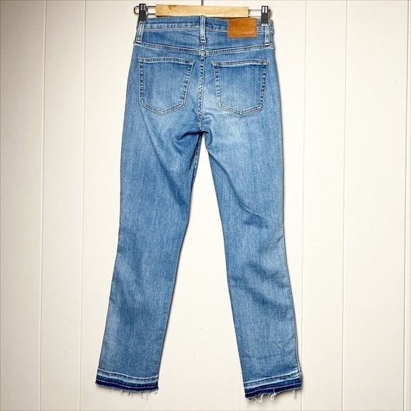 J. Crew Vintage Straight Jeans 25 0 high rise distressed released frayed hem - Picture 5 of 15